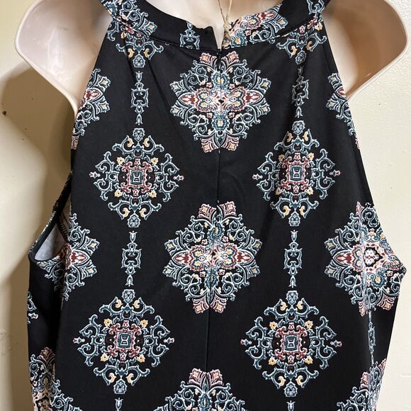 Mossimo Women's Dress Sleeveless Size XXL Floral Black Knee Length A-Line - Picture 8 of 10